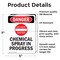 Signmission Chemical Spray In Progress Danger Sign, Vinyl Decal, 5in W x 7in L, 2PK OS-2PACK-DS-D-57-V-2417 - alternate 6